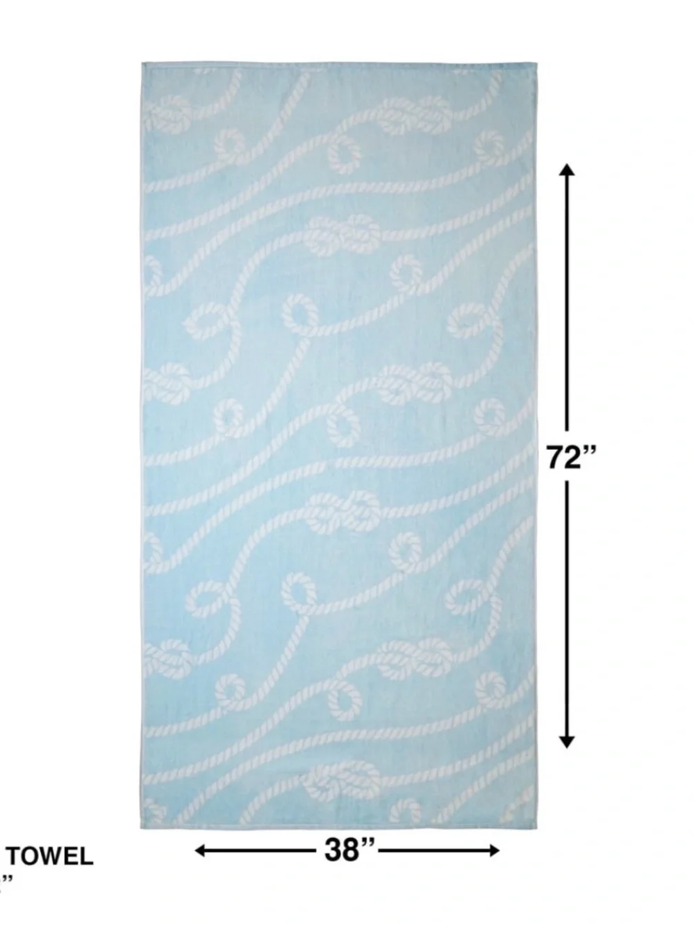 Better Homes & Gardens 2 Pack Beach Towels Blue Rope Stripe NWT 38x72